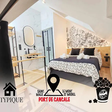 Feriehus L'abri Du Port By Mrodbnb - Maison Neuve - 25m & Resto - Cine - Cheminee - Popcorn Cancale